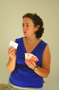 Florence Peltier, co créatrice des jeux 2minutes papa ! et 2minutes mon amour !